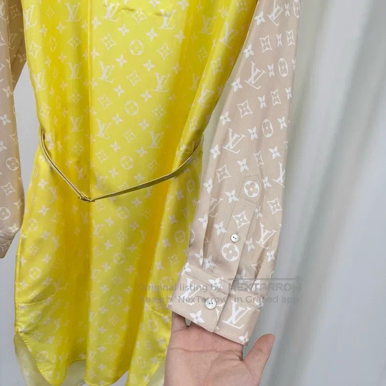 Louis Vuitton Louis Vuitton Color-block print silk dress Size XS / US 0-2 / IT 36-38 - 4 Thumbnail