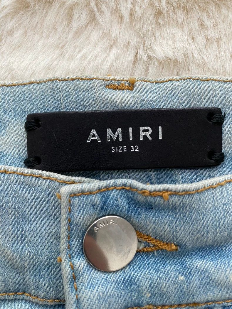 Amiri Amiri Washed blue splashed ink to destroy jeans 2502-Nextar Size US 32 / EU 48 - 2 Thumbnail