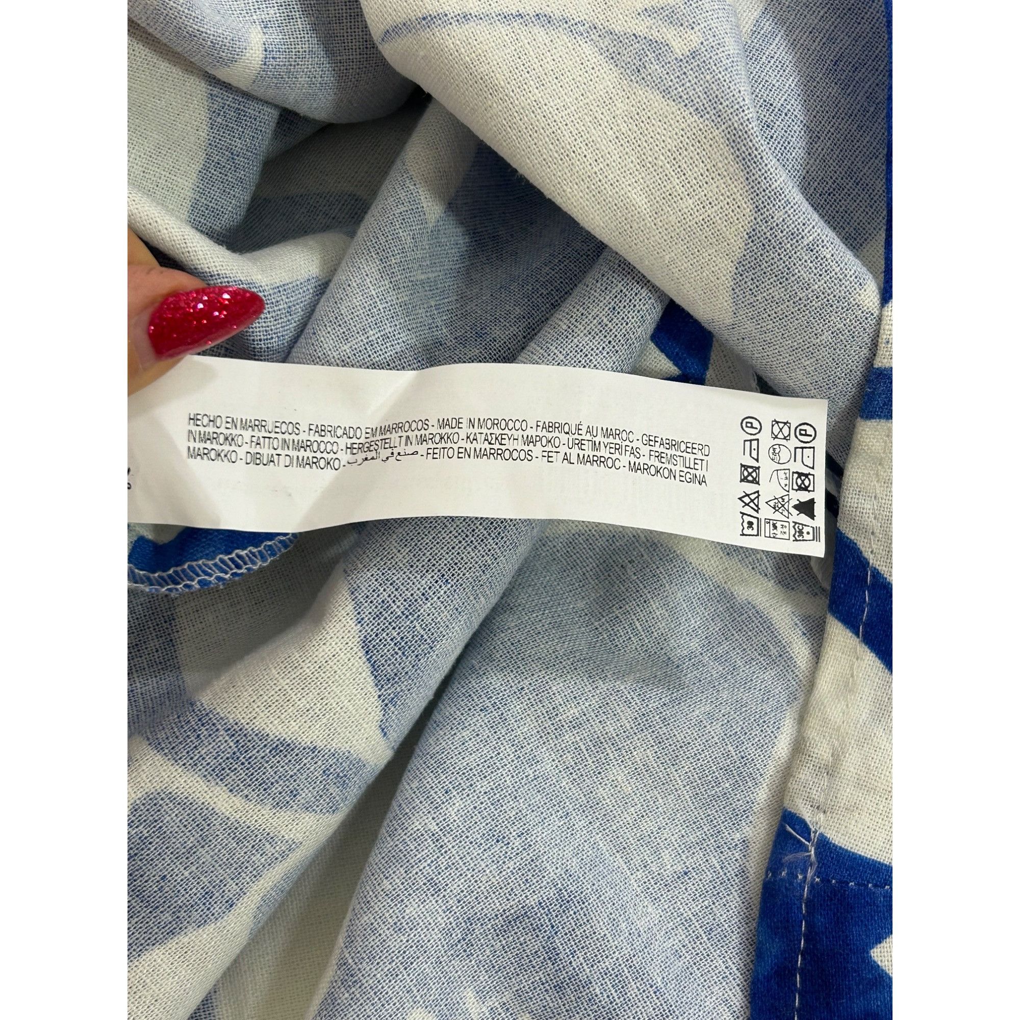 Zara Zara Women’s Sundress L Sleeveless Blue White Floral Geomet Size L / US 10 / IT 46 - 13 Thumbnail