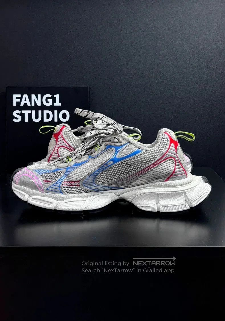 Balenciaga Balenciaga 3xl Rainbow Color White Red Blue Low. Size US 10 / EU 43 - 6 Thumbnail