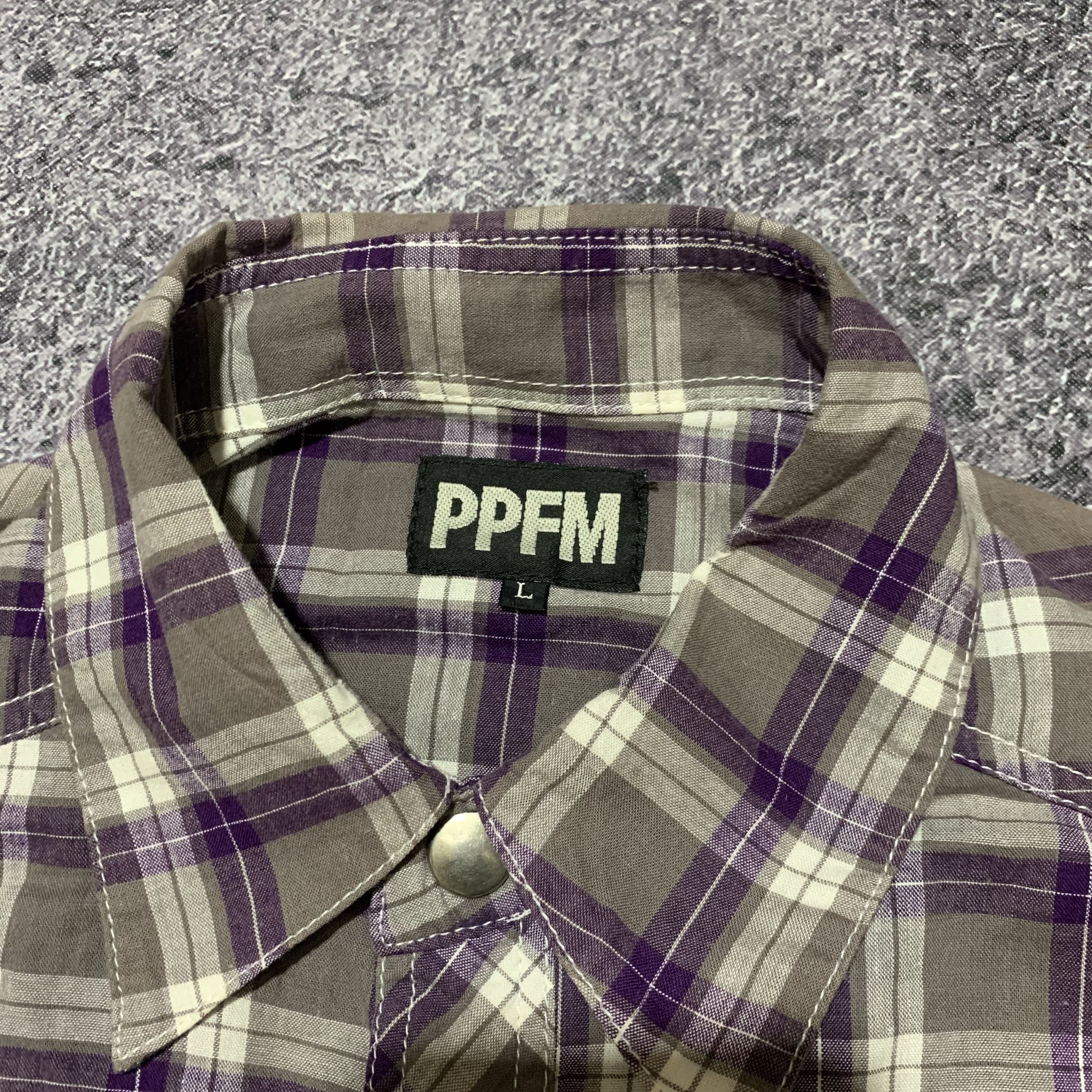 PPFM 2000s PPFM Plaid Pocket Zip Snap Button Shirt Size US M / EU 48-50 / 2 - 6 Thumbnail