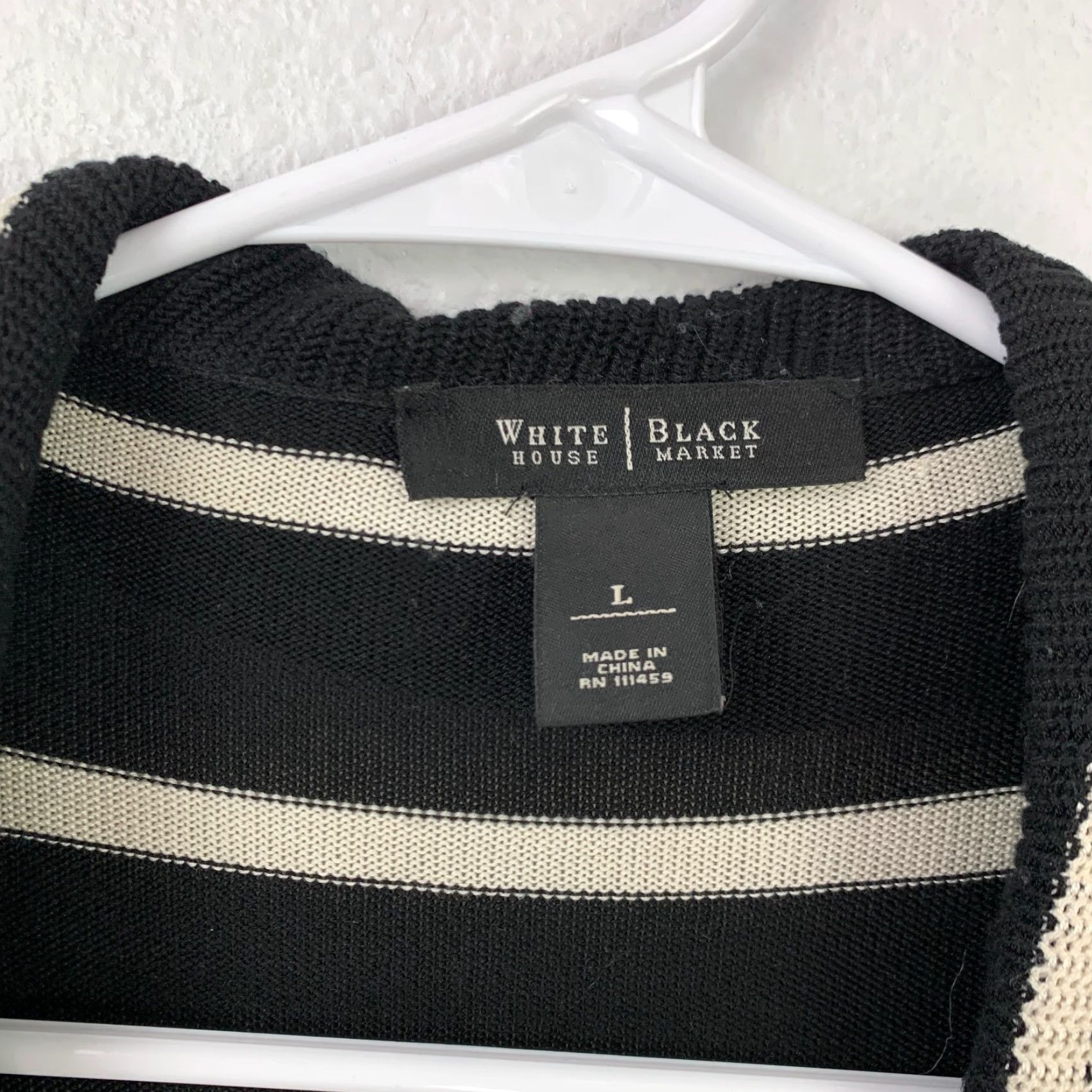 White House Black Market White House Black Market Cardigan Open Front Striped Knit Lightweight L Regular Womens Size L / US 10 / IT 46 - 3 Thumbnail