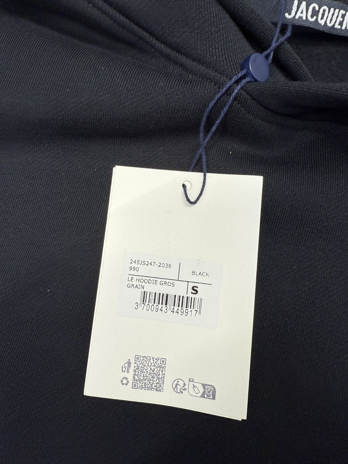 Jacquemus Gros Grain Hoodie Black Size US S / EU 44-46 / 1 - 5 Thumbnail