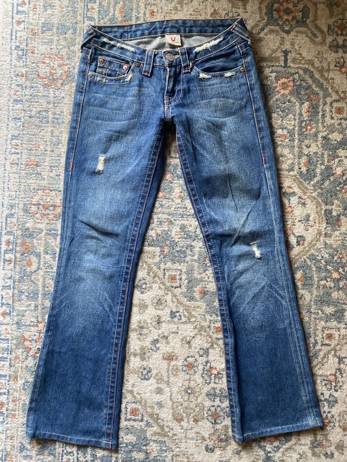 image of Vintage True Religion Jeans 26X29.5 in Blue, Men's