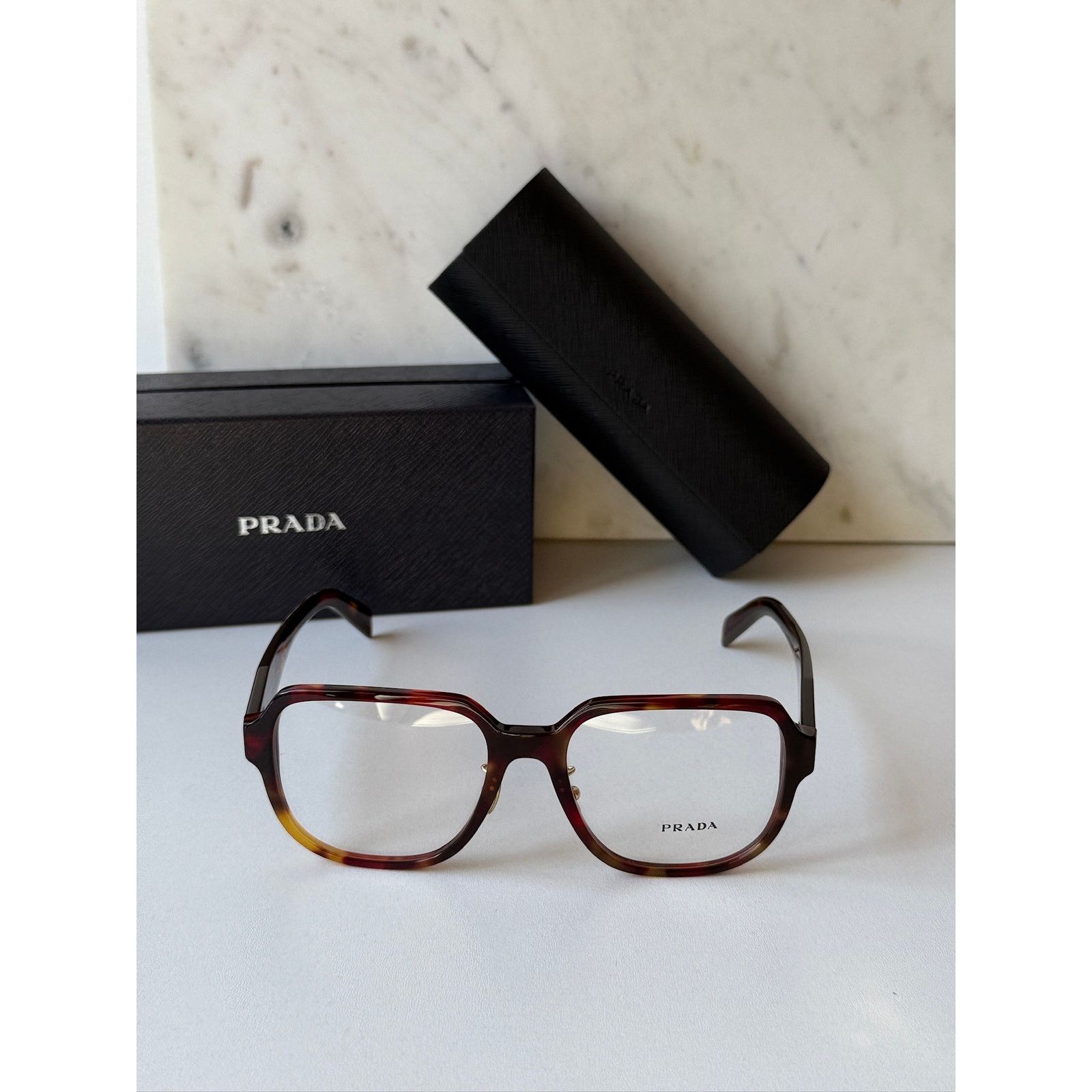 Prada NEW Prada PR B07VD Black Tortoise Eyeglasses Frames Size ONE SIZE - 5 Thumbnail