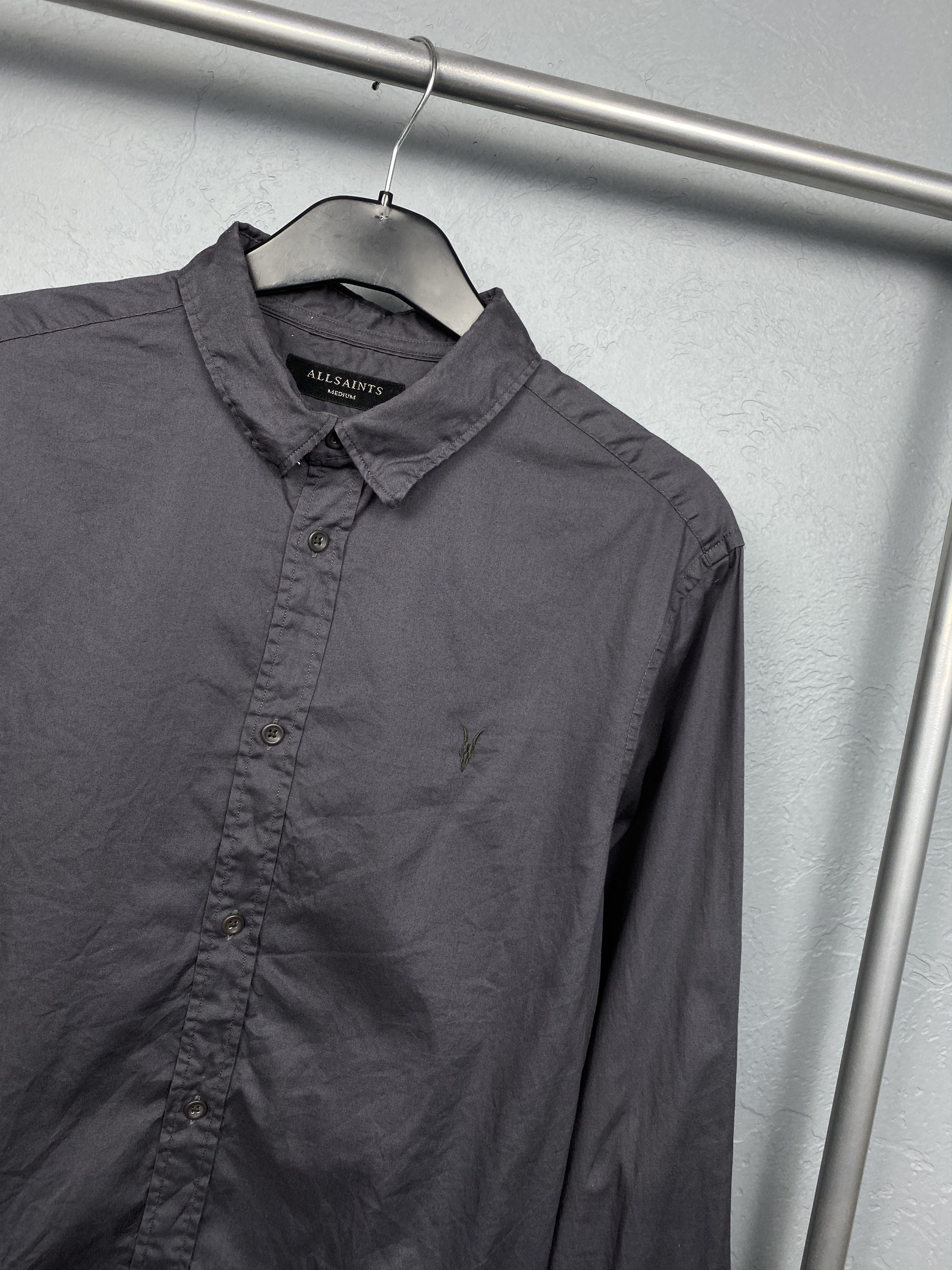 Allsaints Allsaints Vintage Mens Redondo Long Sleeve Shirt Size US M / EU 48-50 / 2 - 2 Thumbnail