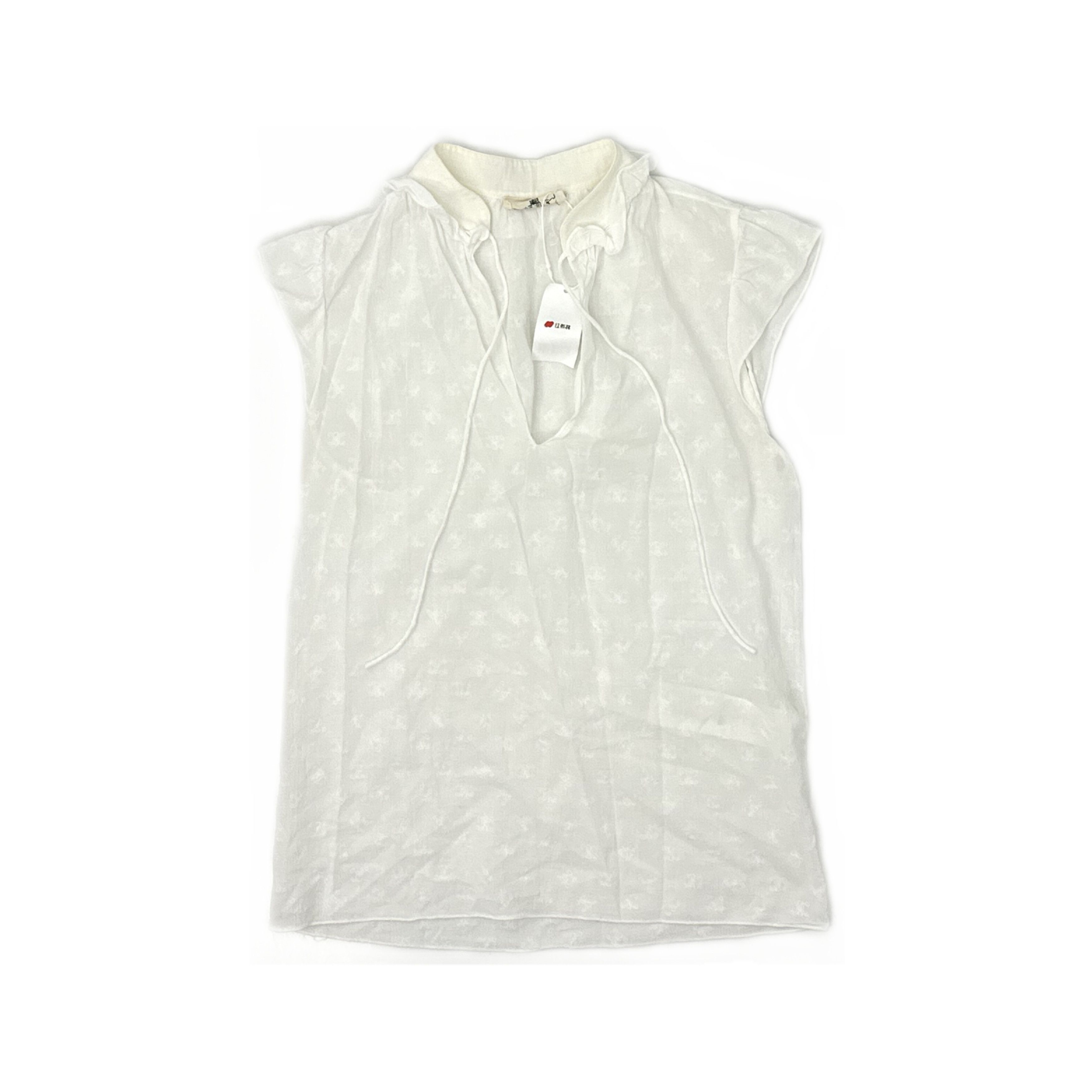 Celine Celine Triomphe Cotton Blouse White Size 34 Size XS / US 0-2 / IT 36-38 - 1 Thumbnail