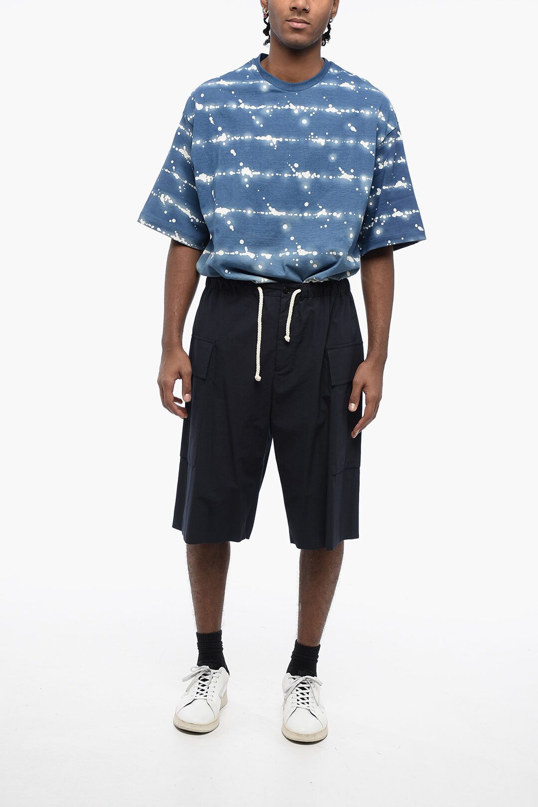 Jil Sander og1mm0625 Cotton Cargo Short in Dark Blue Size US 34 / EU 50 - 4 Thumbnail