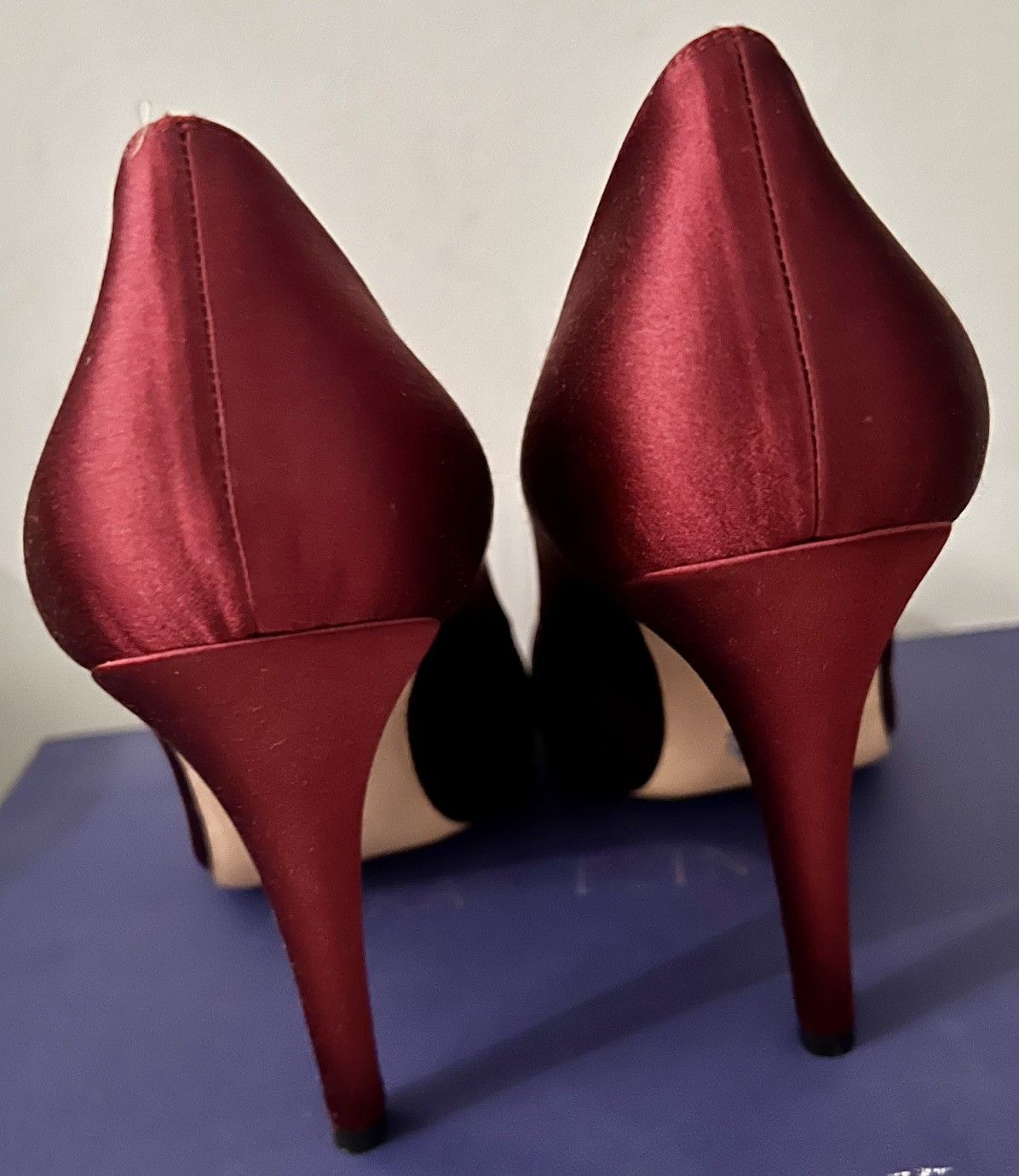 Sarah Flint Authentic Sarah Flint ingrid red crimson satin heels Italy Size US 7.5 / IT 37.5 - 4 Thumbnail