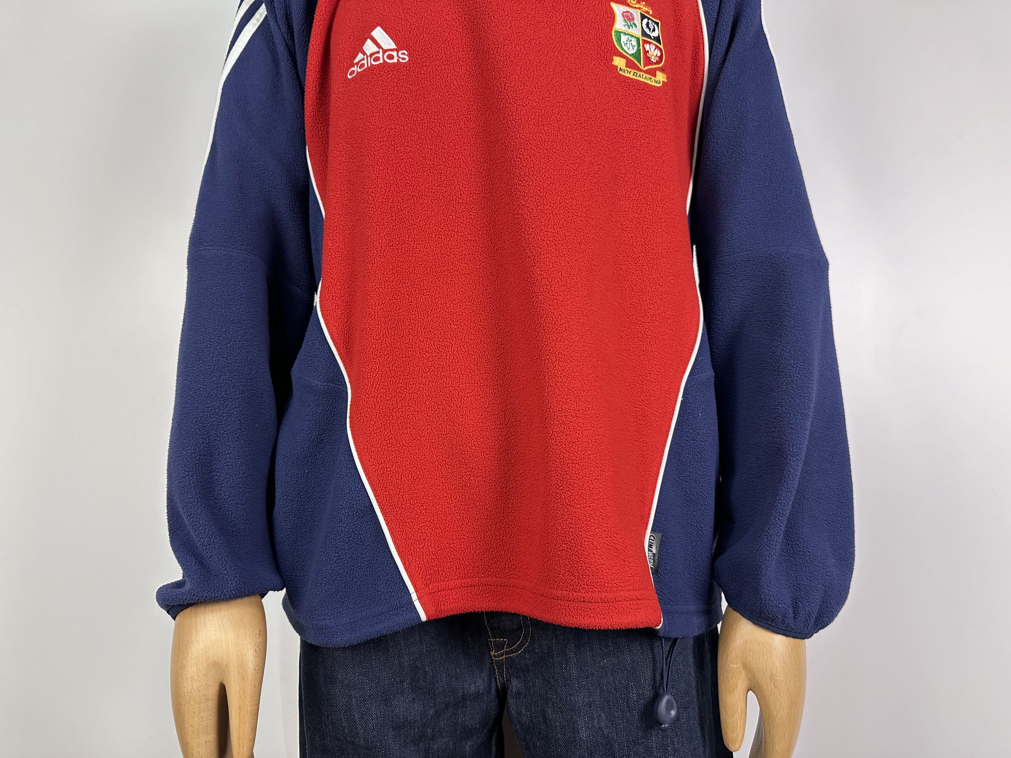 Adidas × Vintage Adidas 2005 RUGBY New Zealand 1/4 Zip Fleece Jacket Sweater Size US L / EU 52-54 / 3 - 6 Thumbnail