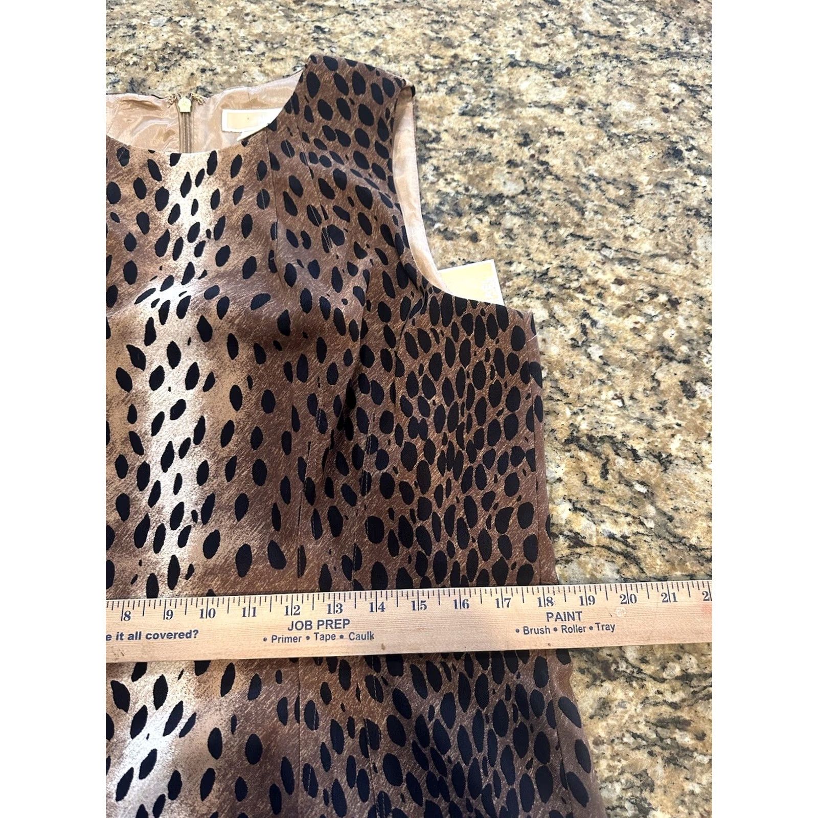 Michael Kors Michael Kors Leopard Animal Print Sleeveless Sheath Midi Dress 14 Multicolor Womens Size XL / US 12-14 / IT 48-50 - 6 Thumbnail