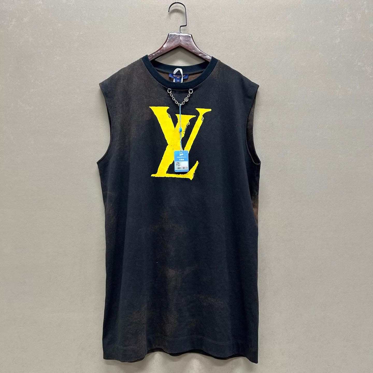 Louis Vuitton LV color-blocked logo distressed long vest M NWT Size US M / EU 48-50 / 2 - 1 Thumbnail