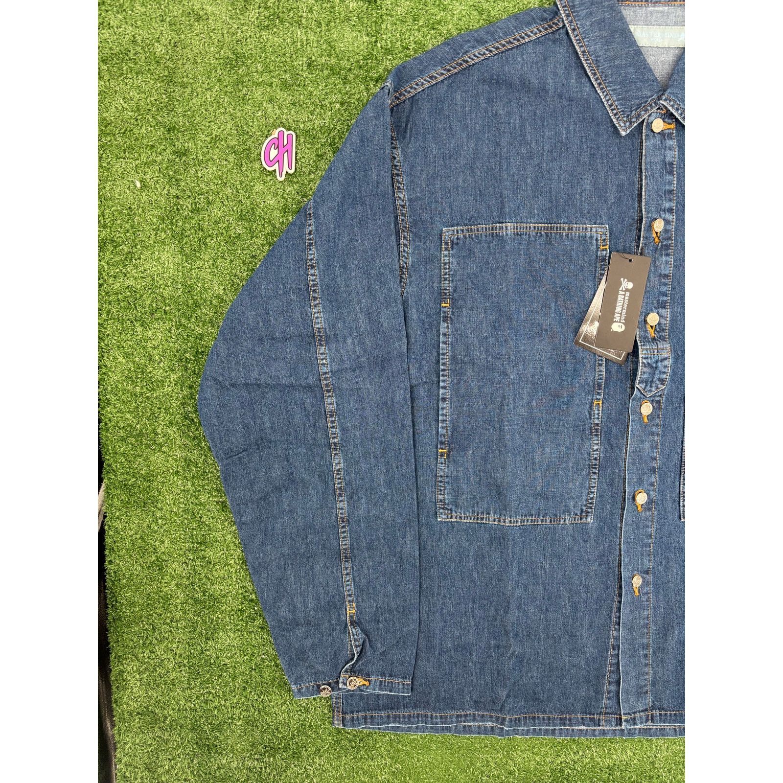 Mastermind Japan Mastermind World Big Pockets Indigo Denim Shirt Size Medium Size M / US 6-8 / IT 42-44 - 3 Thumbnail