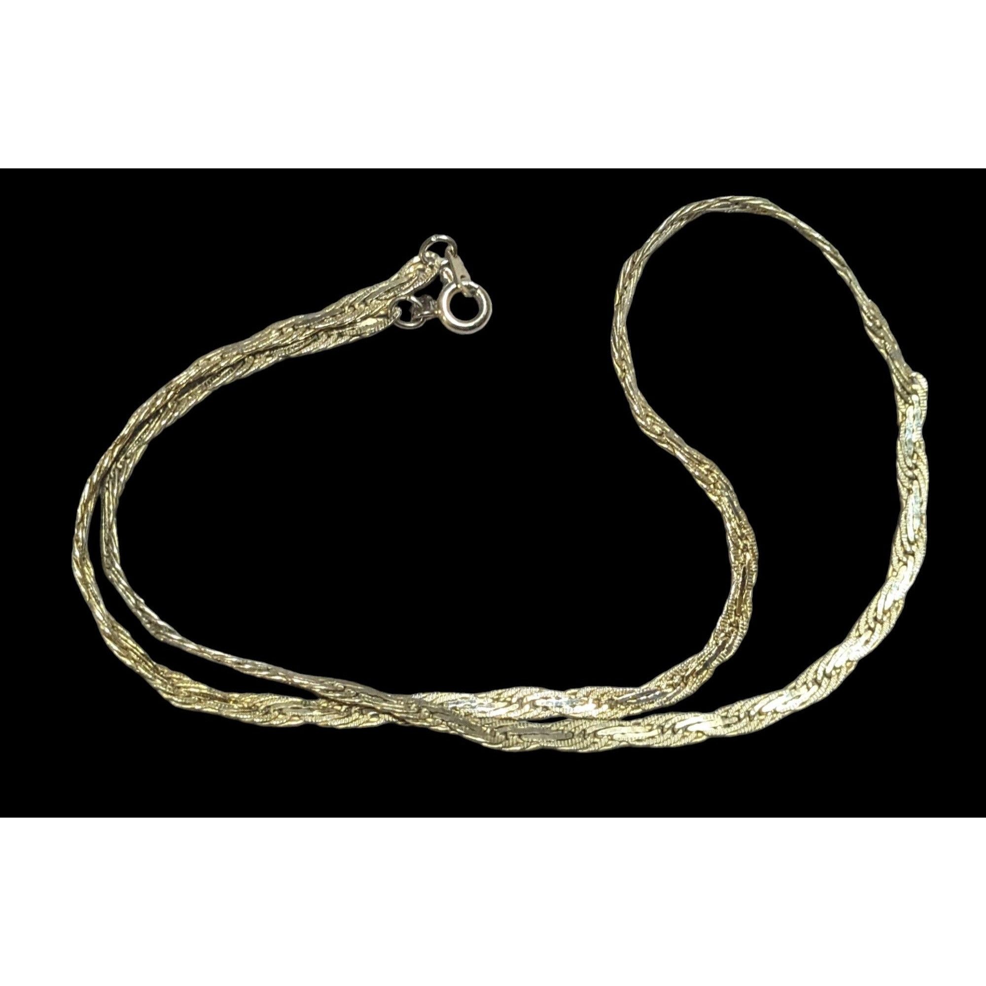 Other Gold Flattened Twisted Rope Chain Necklace Size ONE SIZE - 1 Thumbnail