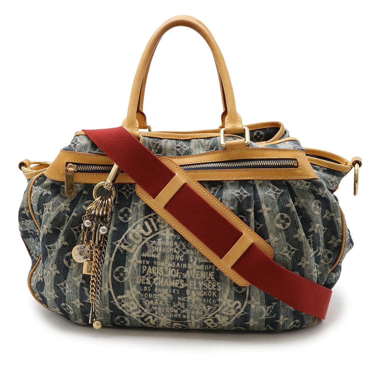 Louis Vuitton Louis Vuitton Cabas Rayé Monogram 2Way Bag Canvas Shoulder Bag M95336 in Blue, Women's