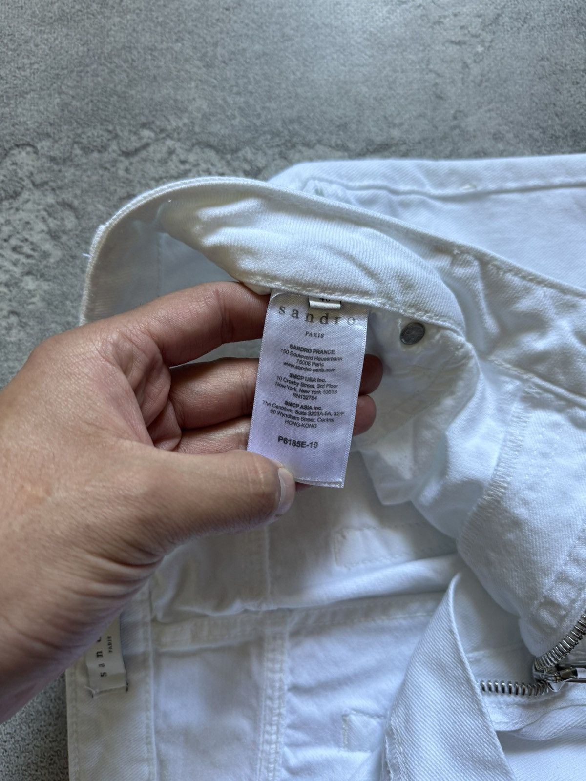 Sandro Sandro Paris White Slim Fit Tapered Denim Jeans Size 40 Size 27" / US 4 / IT 40 - 9 Thumbnail