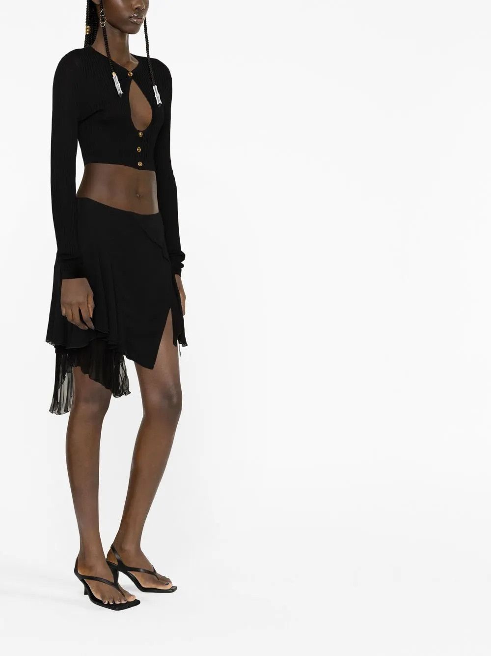 Versace o1y0226 Mini Skirt in Black Size 28" / US 6 / IT 42 - 3 Thumbnail