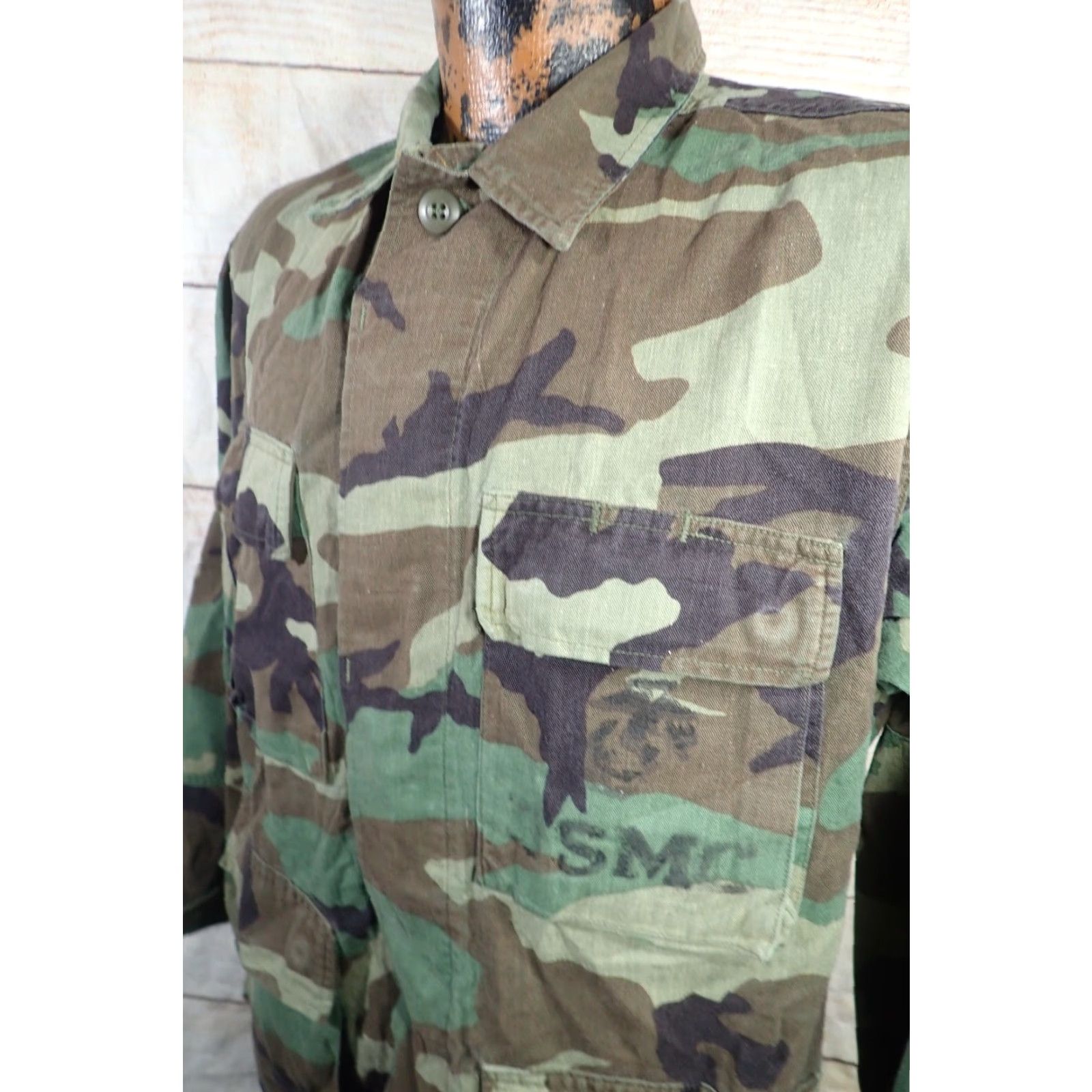 Vintage VINTAGE USMC Military Jacket Coat Mens Small USMC Woodland 80s 1985 Size US S / EU 44-46 / 1 - 2 Thumbnail