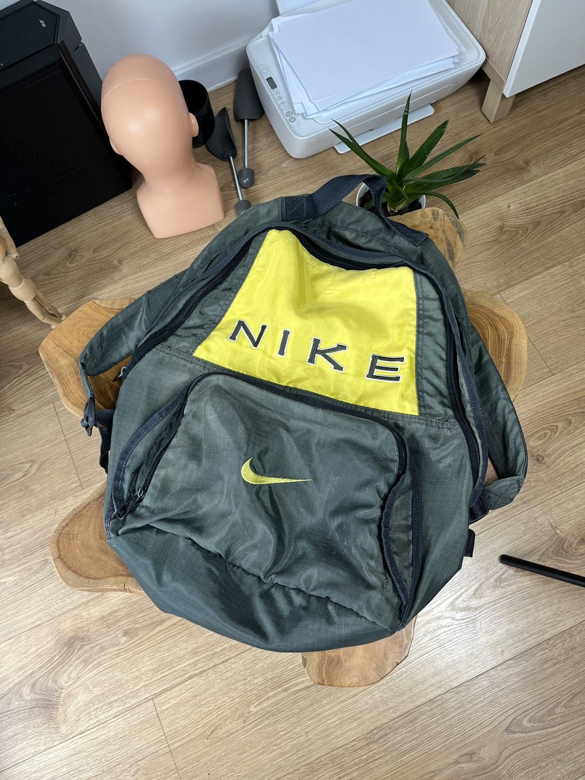 Nike × Vintage Vintage 90s Nike Backpack Y2K BIG Logo Bag