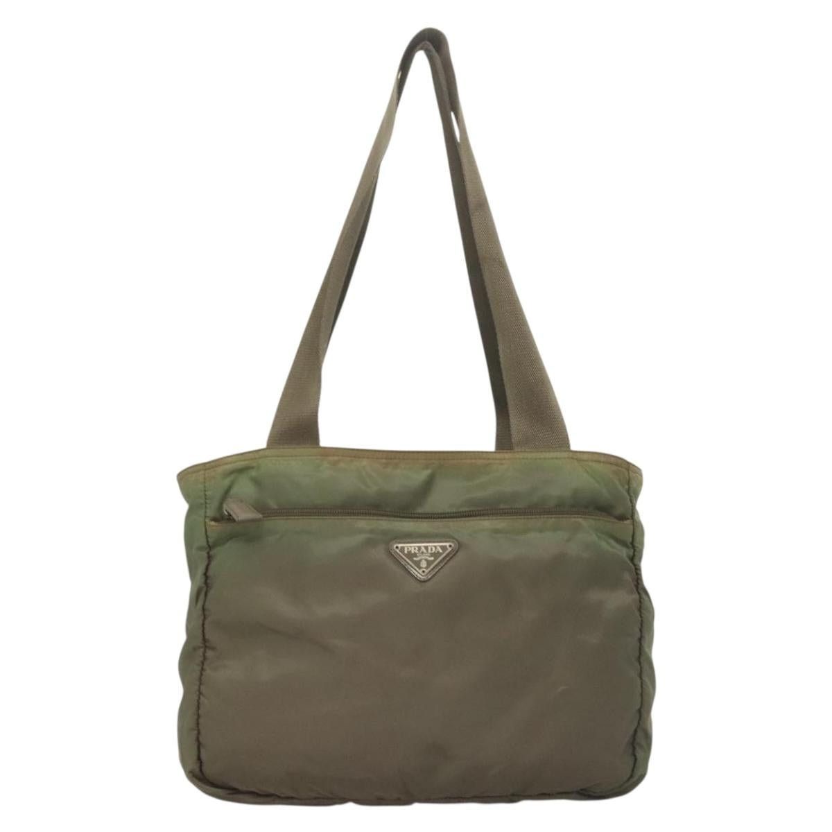 Prada PRADA Tote Bag Nylon Khaki Silver Size ONE SIZE - 2 Thumbnail