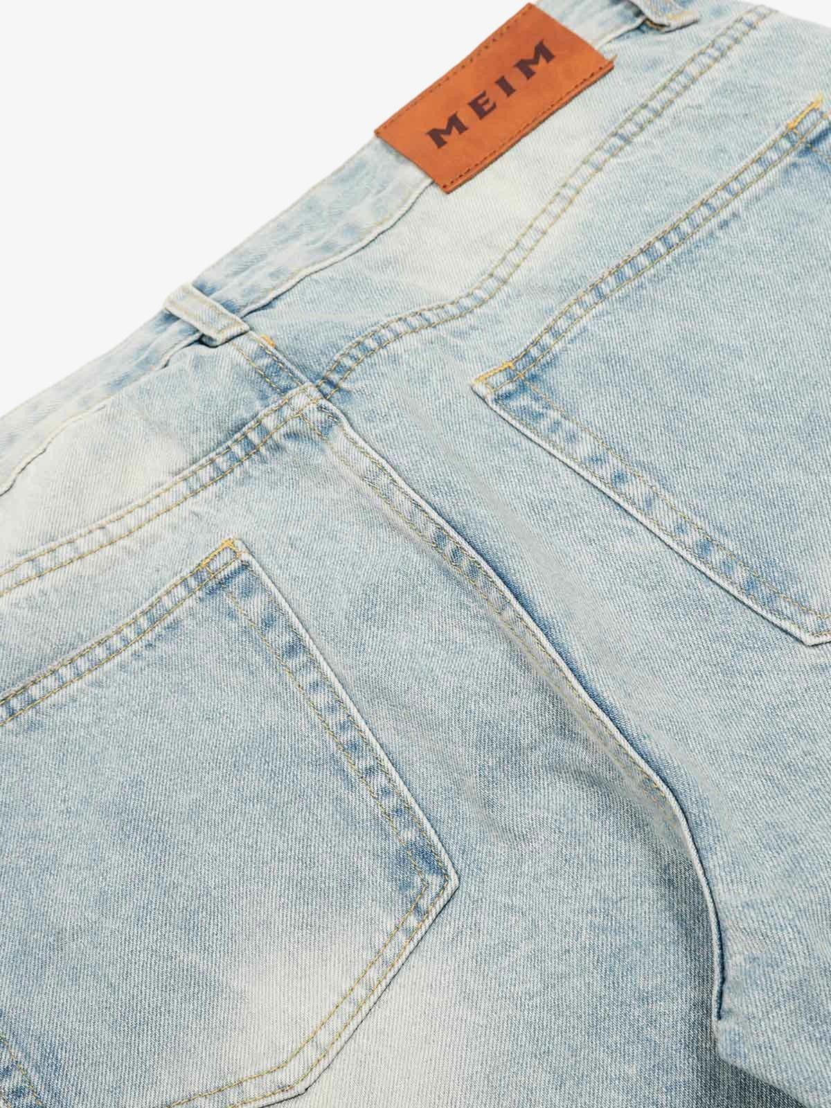 Jean Washed Distressed Barrel Jeans Size US 32 / EU 48 - 5 Thumbnail