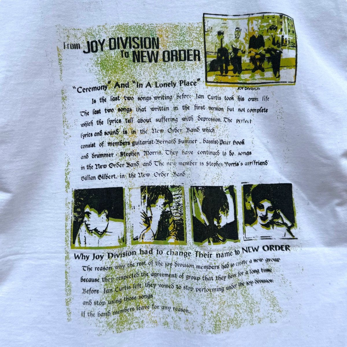 New Order Joy Division To New Order Limited Vintage T-shirt by Mu-i Size US M / EU 48-50 / 2 - 13 Thumbnail