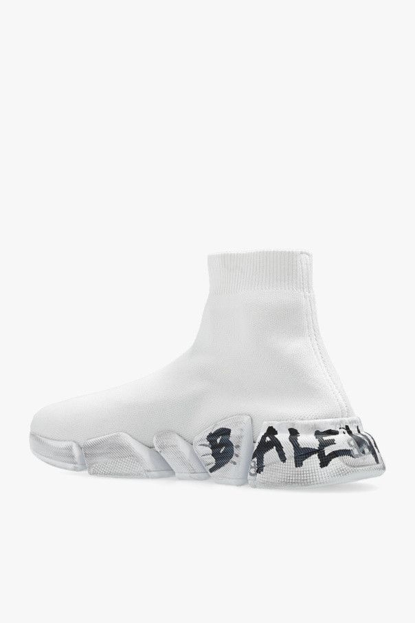 Balenciaga o1in1g0924 Speed 2.0 Recycled Knit Sneaker in Light Grey Size US 12 / IT 42 - 5 Thumbnail