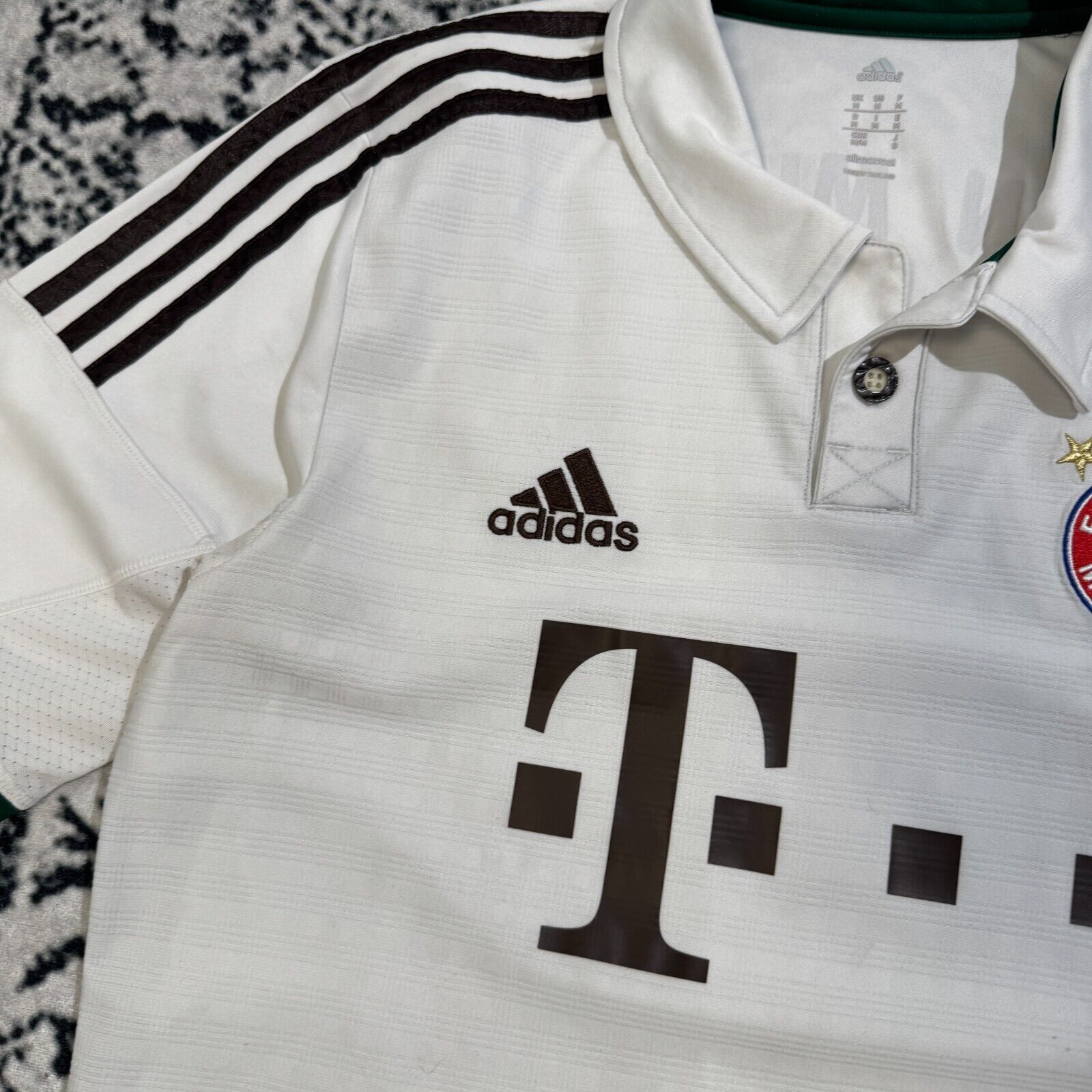 Adidas × Vintage Adidas White Polyester Jersey T-Shirt Size M Bayern Munchen Size US M / EU 48-50 / 2 - 9 Thumbnail