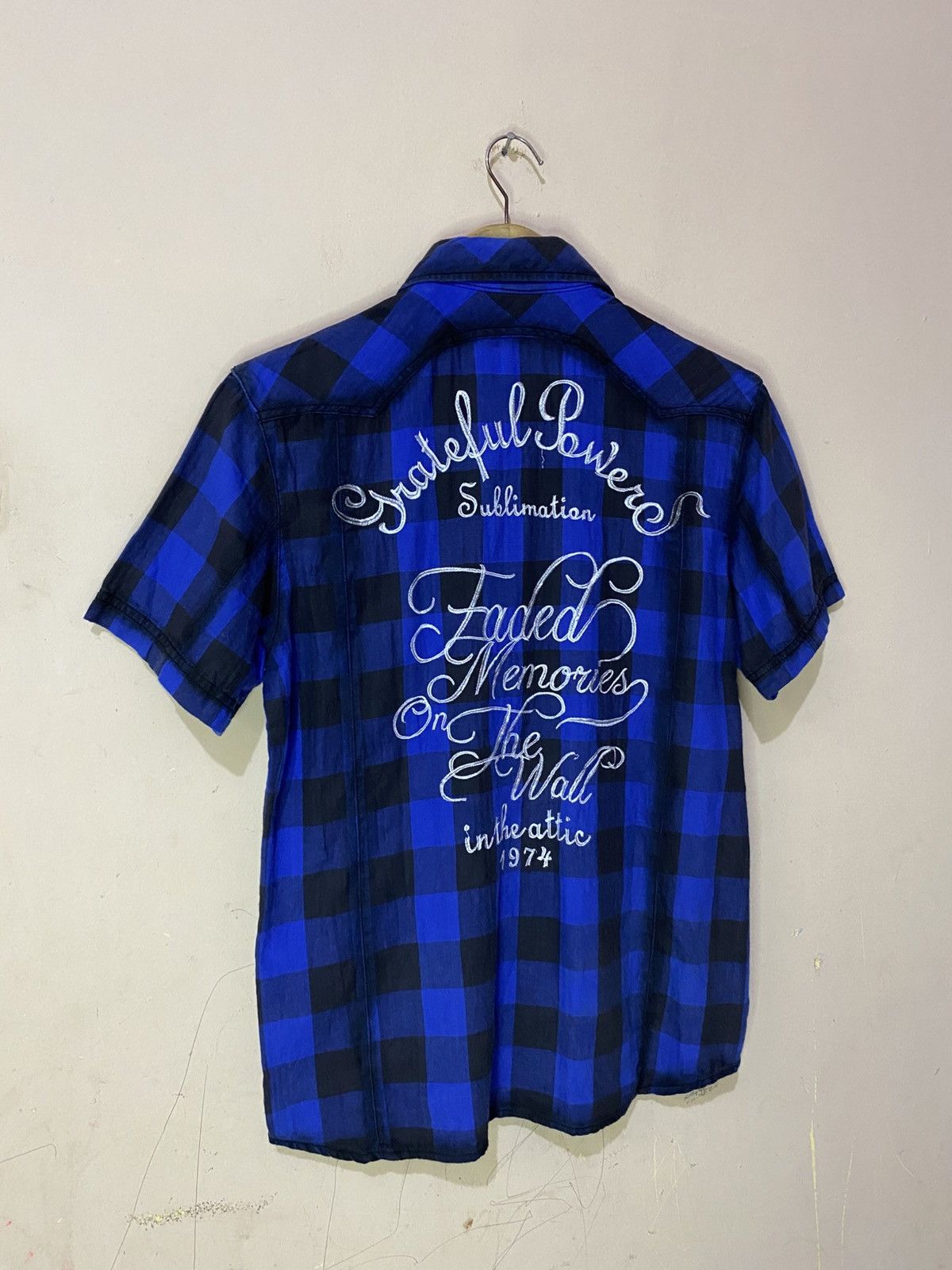 Japanese Brand Y2K In The Attic Poem Multipocket Plaid Shirt Size US M / EU 48-50 / 2 - 14 Thumbnail
