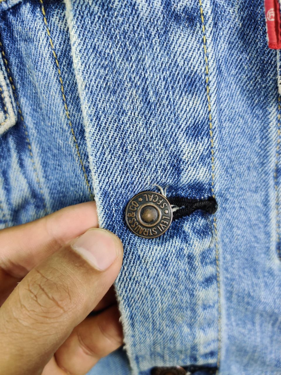 Levi's Vintage 90s Levi's Big E 71557 Denim Trucker Jacket Size US M / EU 48-50 / 2 - 9 Thumbnail