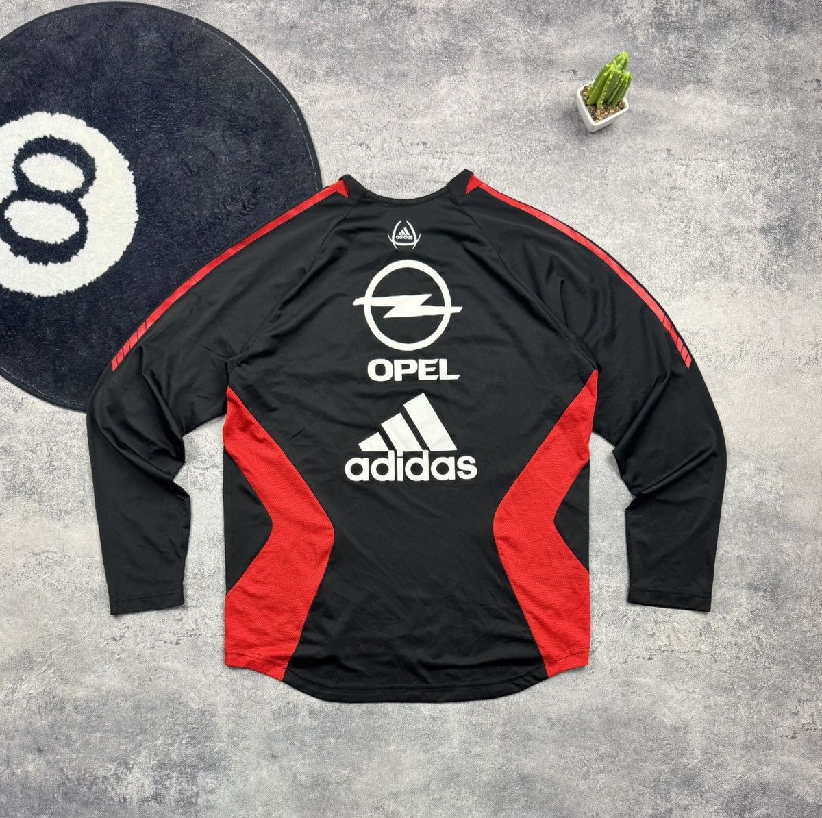 Adidas Vintage Adidas AC Milan Training Top Spellout Opel Big Logo Size US L / EU 52-54 / 3 - 13 Thumbnail