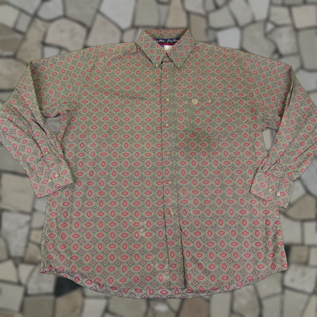 Wrangler Wrangler Shirt Mens Extra Large Green Red Paisley George Western Button Up Size US XL / EU 56 / 4 - 1 Thumbnail