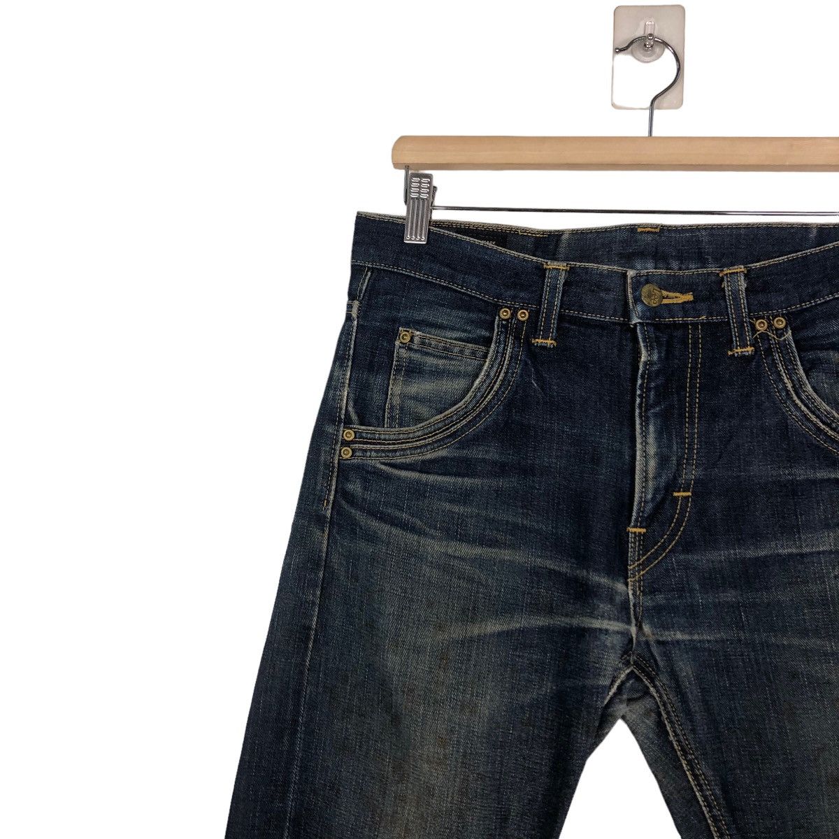 Japanese Brand 🔥VINTAGE DENIM LEE SELVEDGES RED LINE BIKER WEAR Size US 30 / EU 46 - 5 Thumbnail