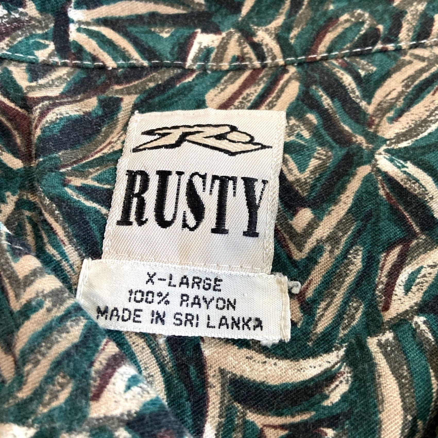Rusty VINTAGE Rusty Camp Shirt Mens XL Rayon Floral Hawaiian Aloha Skate Surf Y2K Size US XL / EU 56 / 4 - 2 Thumbnail