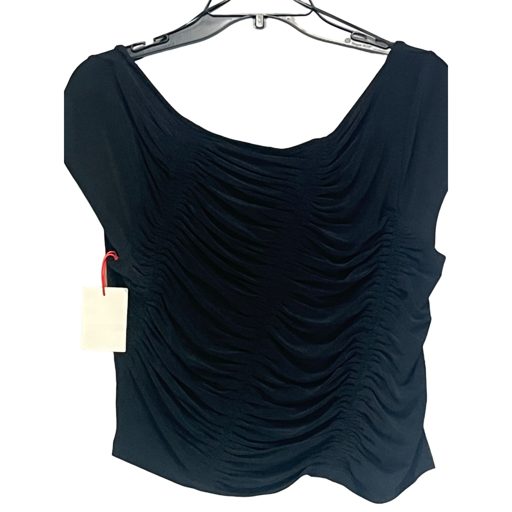 Other Open Edit Ruched Cup Sleeve Crop Top, Black, L Size L / US 10 / IT 46 - 4 Thumbnail