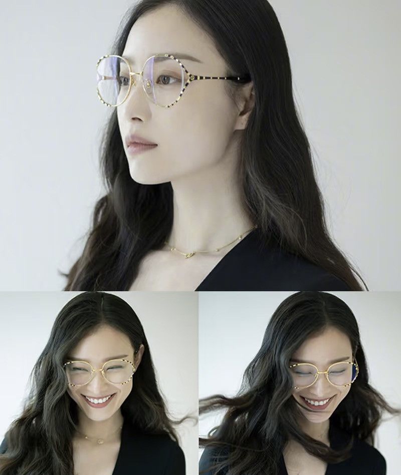 Gucci Gucci Demo Round Ladies Eyeglasses GG0596OA 003 58 Size ONE SIZE - 6 Thumbnail