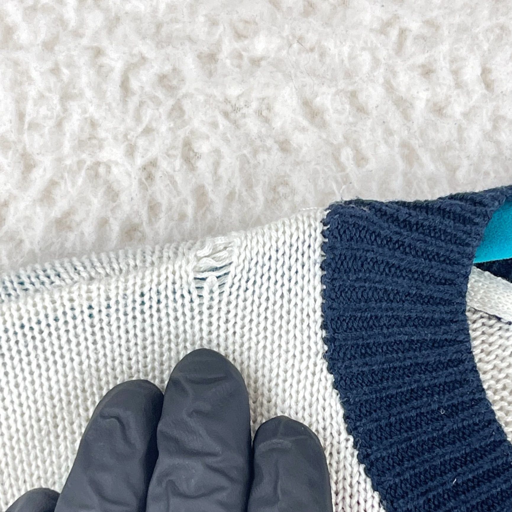 Urban Outfitters Urban Outfitters Sweater Women Large Blue Striped Knit Pullover Long Sleeve Crew Neck Casual All Seasons Bohemian City Classic Mens Womens Girls Boys Size L / US 10 / IT 46 - 4 Thumbnail