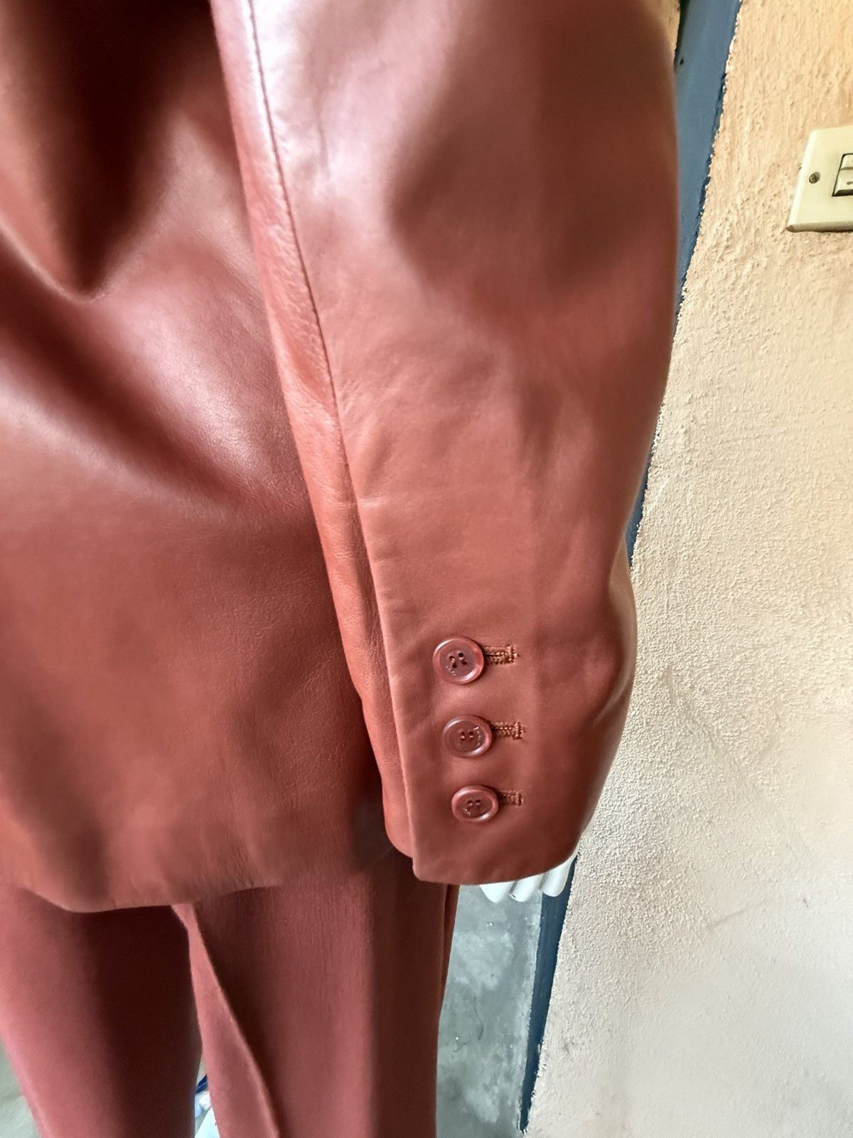 Yves Saint Laurent 70’s YSL Rive Gauche leather jacket + Wool trouser set 38 Size S / US 4 / IT 40 - 17 Thumbnail