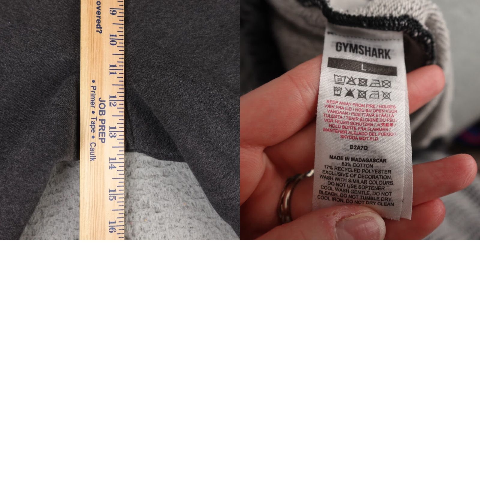Gymshark Gymshark Sweatpants Mens Large Gray Fleece Athleisure Weightlifting Casual Shirt? Size US 33 - 9 Thumbnail