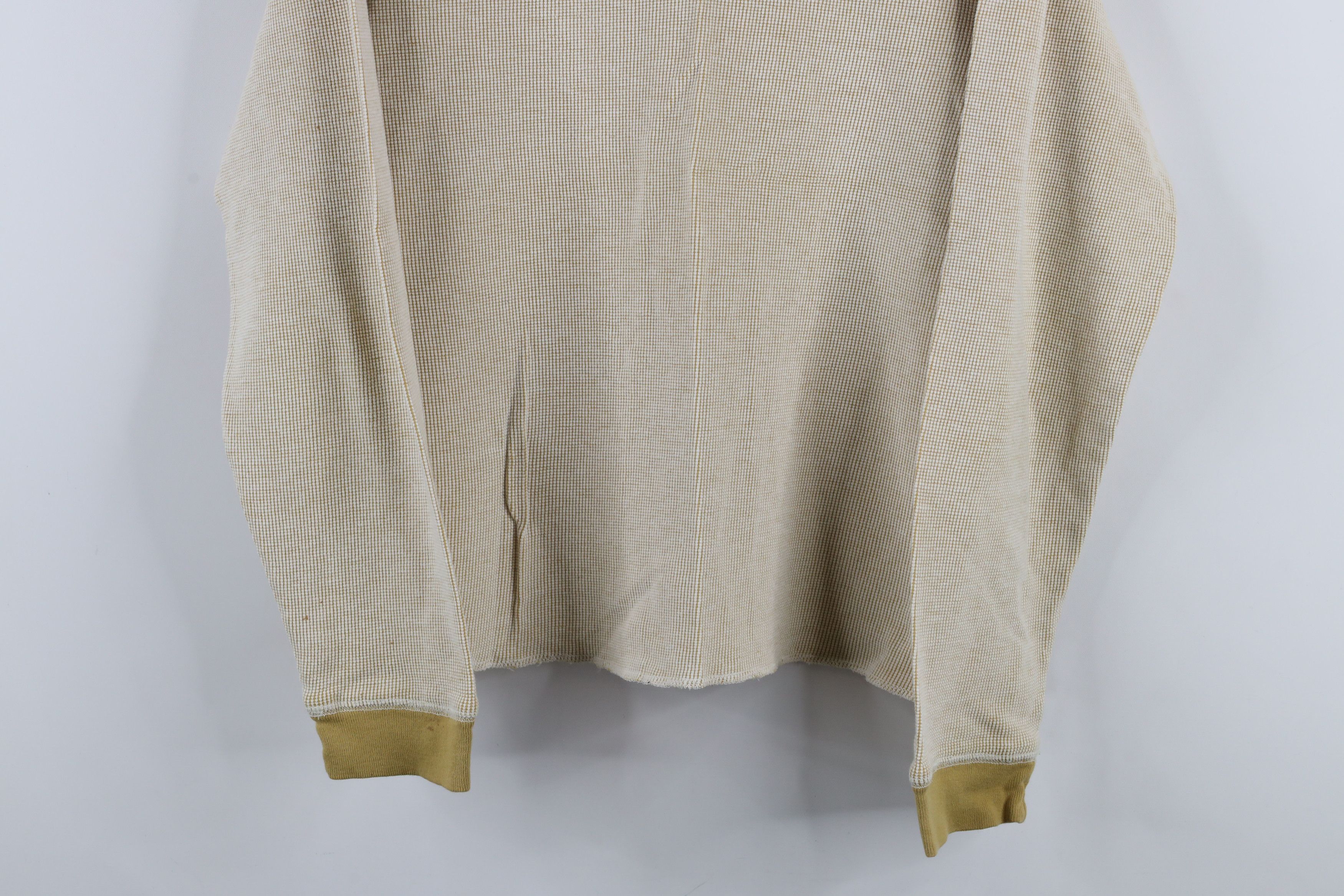 American Eagle Outfitters × Vintage Vintage 90s Y2K American Eagle Waffle Knit T-Shirt Yellow Size L / US 10 / IT 46 - 3 Thumbnail