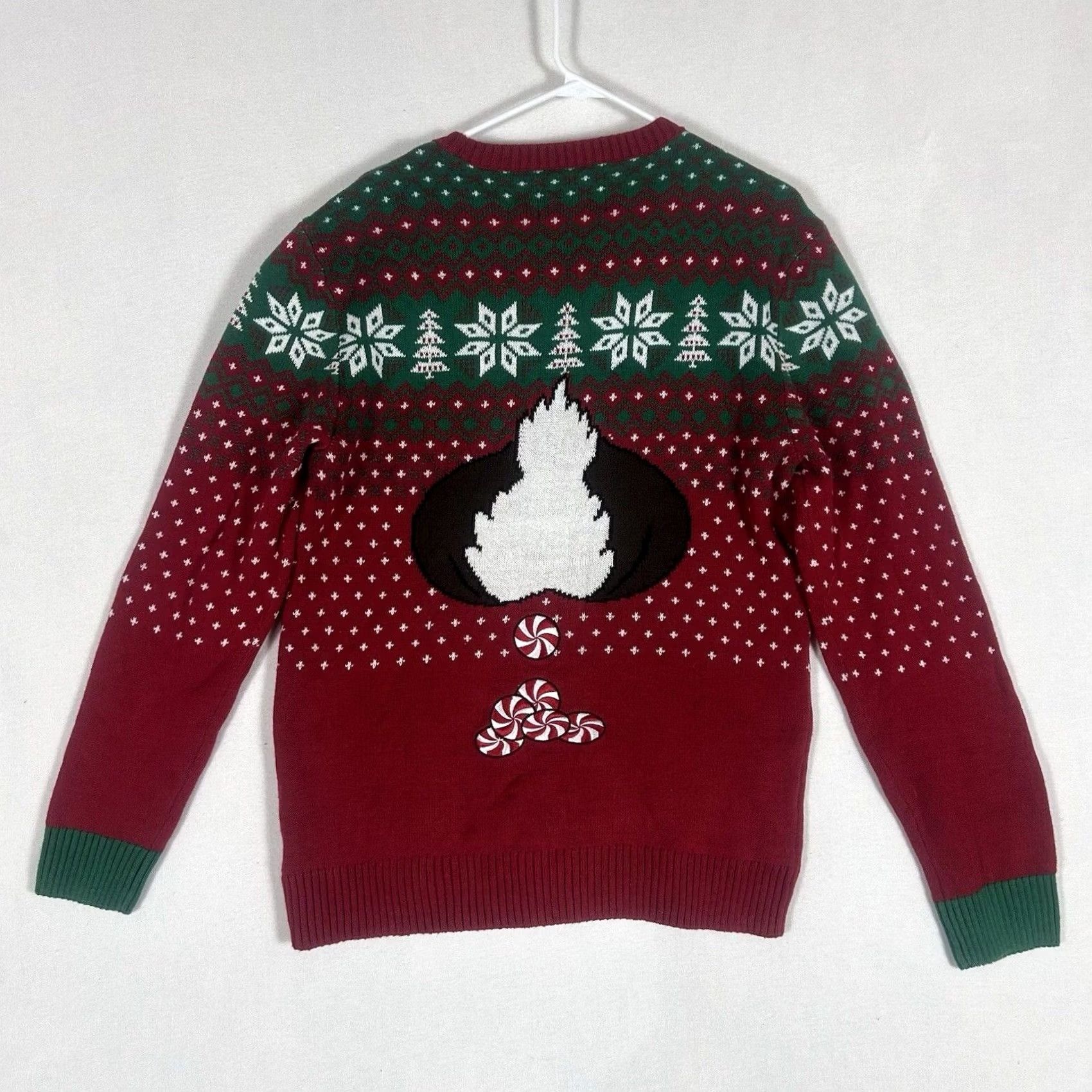 Vintage Ugly Christmas Sweater Womens L Rudolph Red Nose Reindeer Holiday Graphic Crew Neck Knit Pattern Holiday Christmas Size L / US 10 / IT 46 - 7 Thumbnail