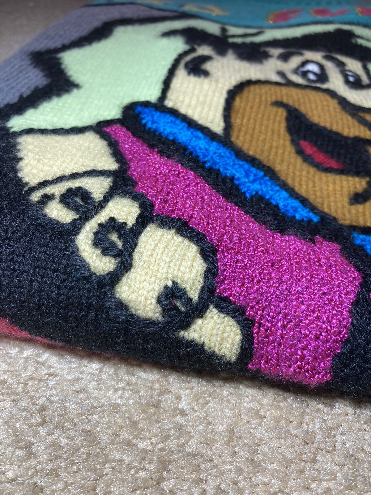 Japanese Brand AW91 Ficce Yoshiyuki Konishi Fred Flintstone Knit Sweat Uomo Size US M / EU 48-50 / 2 - 2 Thumbnail