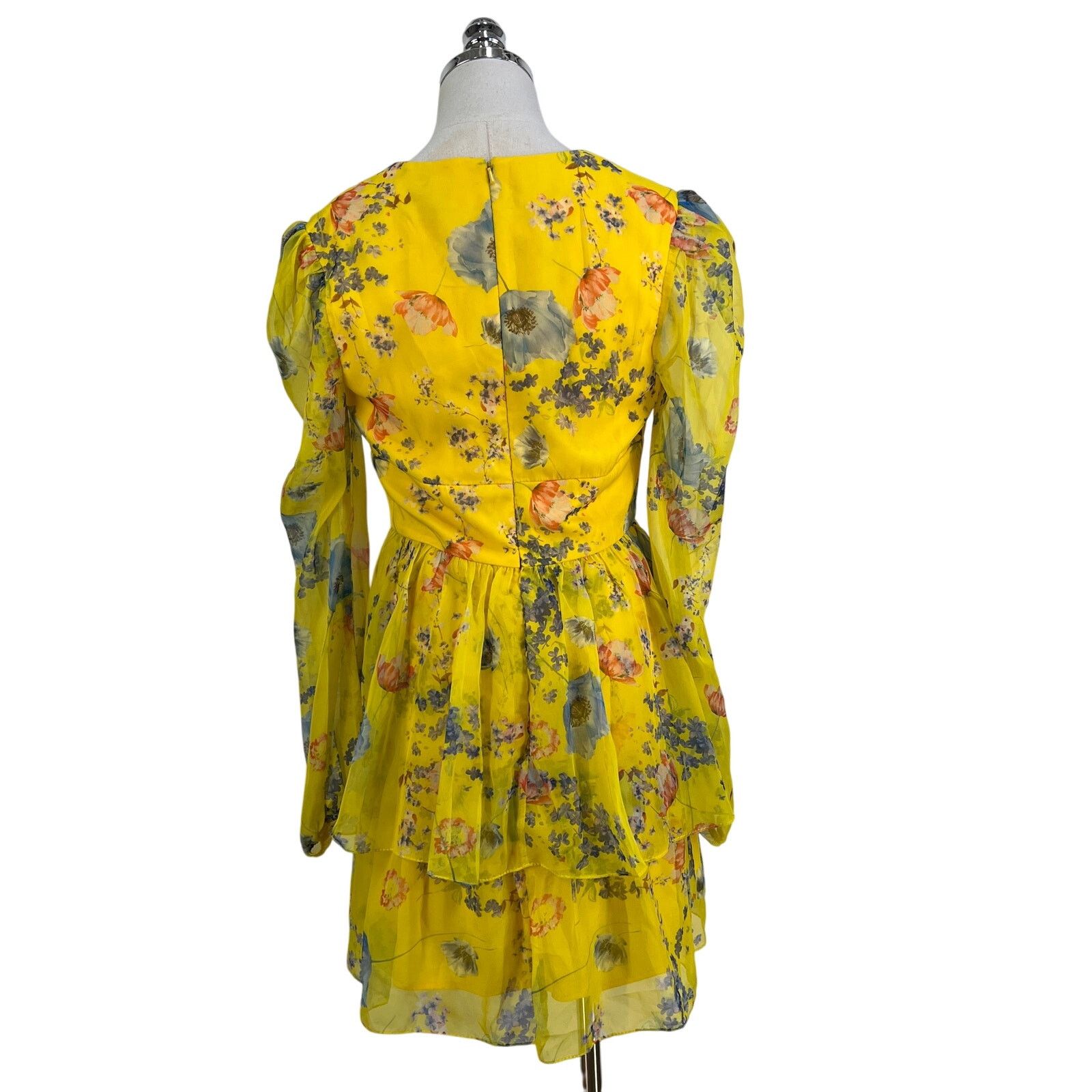 Anthropologie Mac Duggal Long-Sleeve V-Neck Mini Dress Anthropologie Size M / US 6-8 / IT 42-44 - 10 Thumbnail