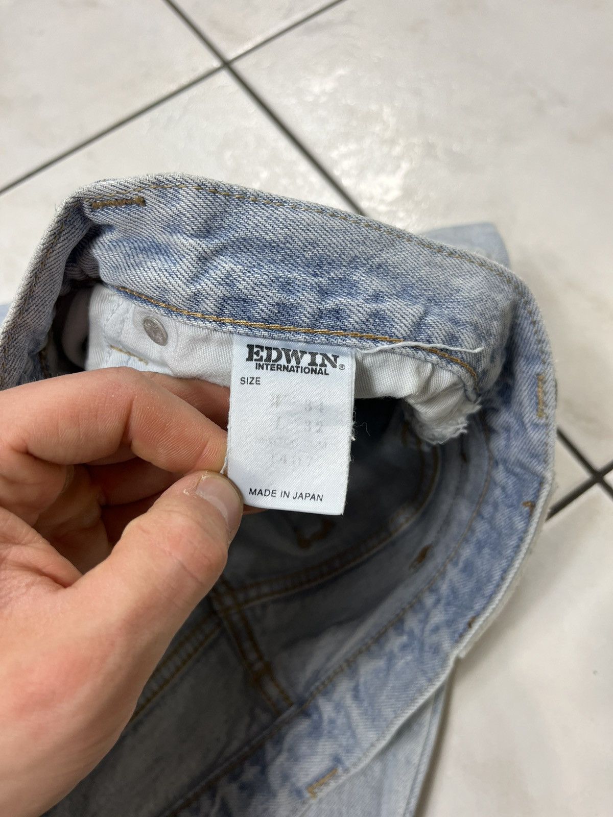 Edwin × Vintage Vintage Edwin newton slim baggy distressed denim pants jeans Size US 34 / EU 50 - 21 Thumbnail