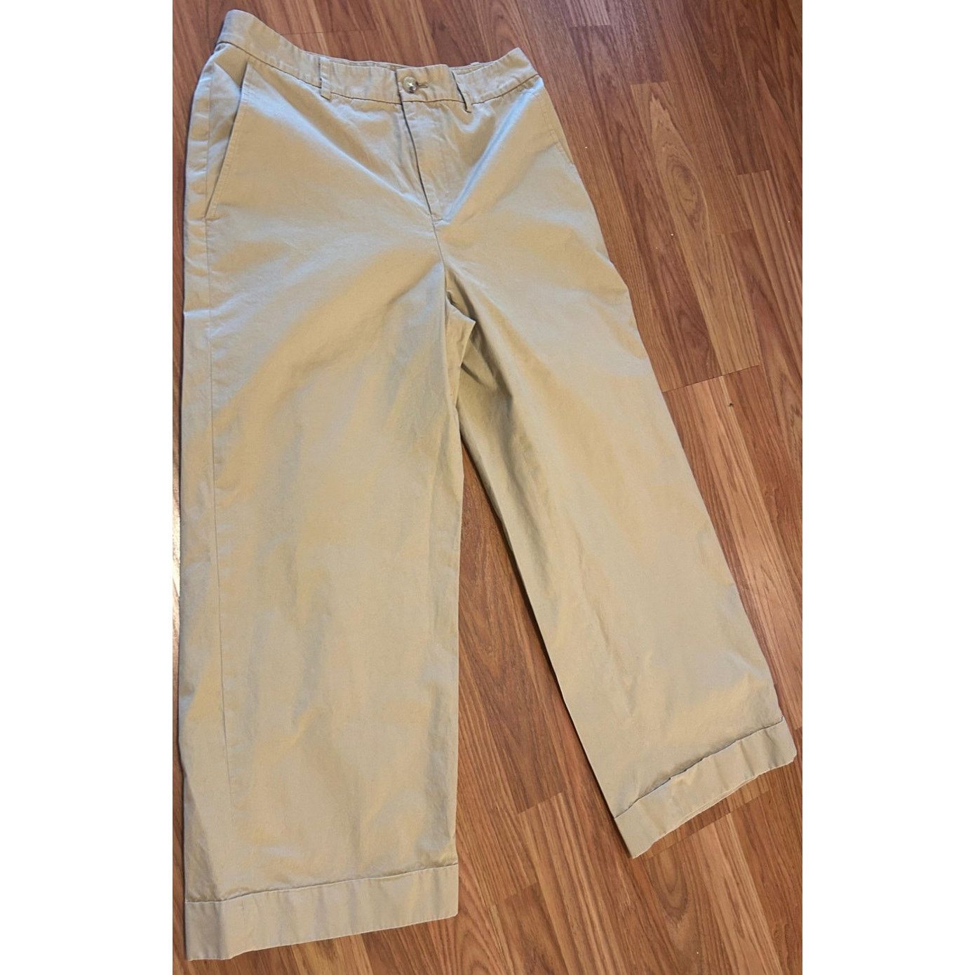 Ralph Lauren Ralph Lauren Cropped Wide Legged Khaki Pants- Women's Size 6 Size 28" / US 6 / IT 42 - 3 Thumbnail