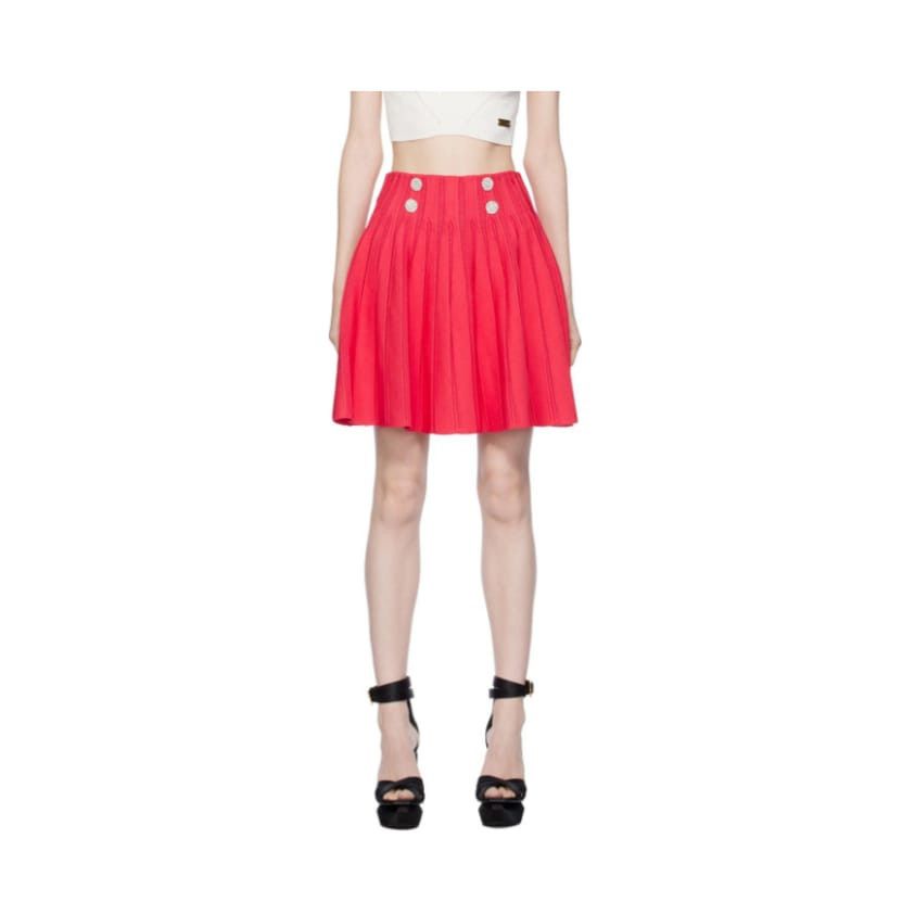 Balmain o1y0625 Mini Skirt in Red Size 30" / US 8 / IT 44 - 1 Thumbnail