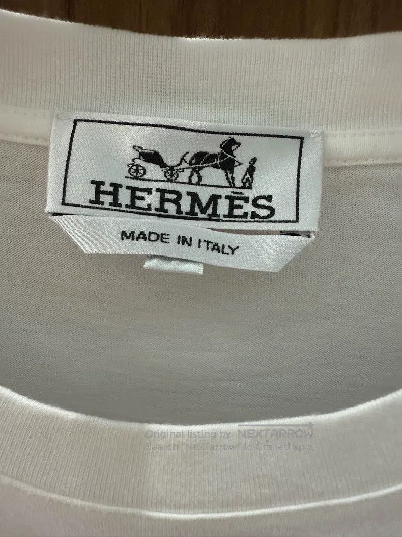 Hermes Hermes White short-sleeve T-shirt Size US L / EU 52-54 / 3 - 3 Thumbnail