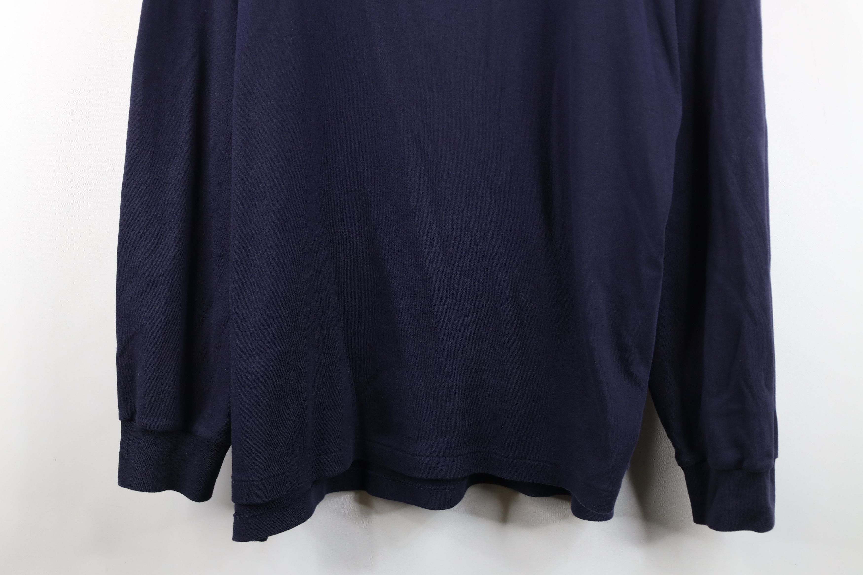 Ralph Lauren Vintage 90s Ralph Lauren Cotton Long Sleeve Rugby Polo Blue Size US XL / EU 56 / 4 - 3 Thumbnail