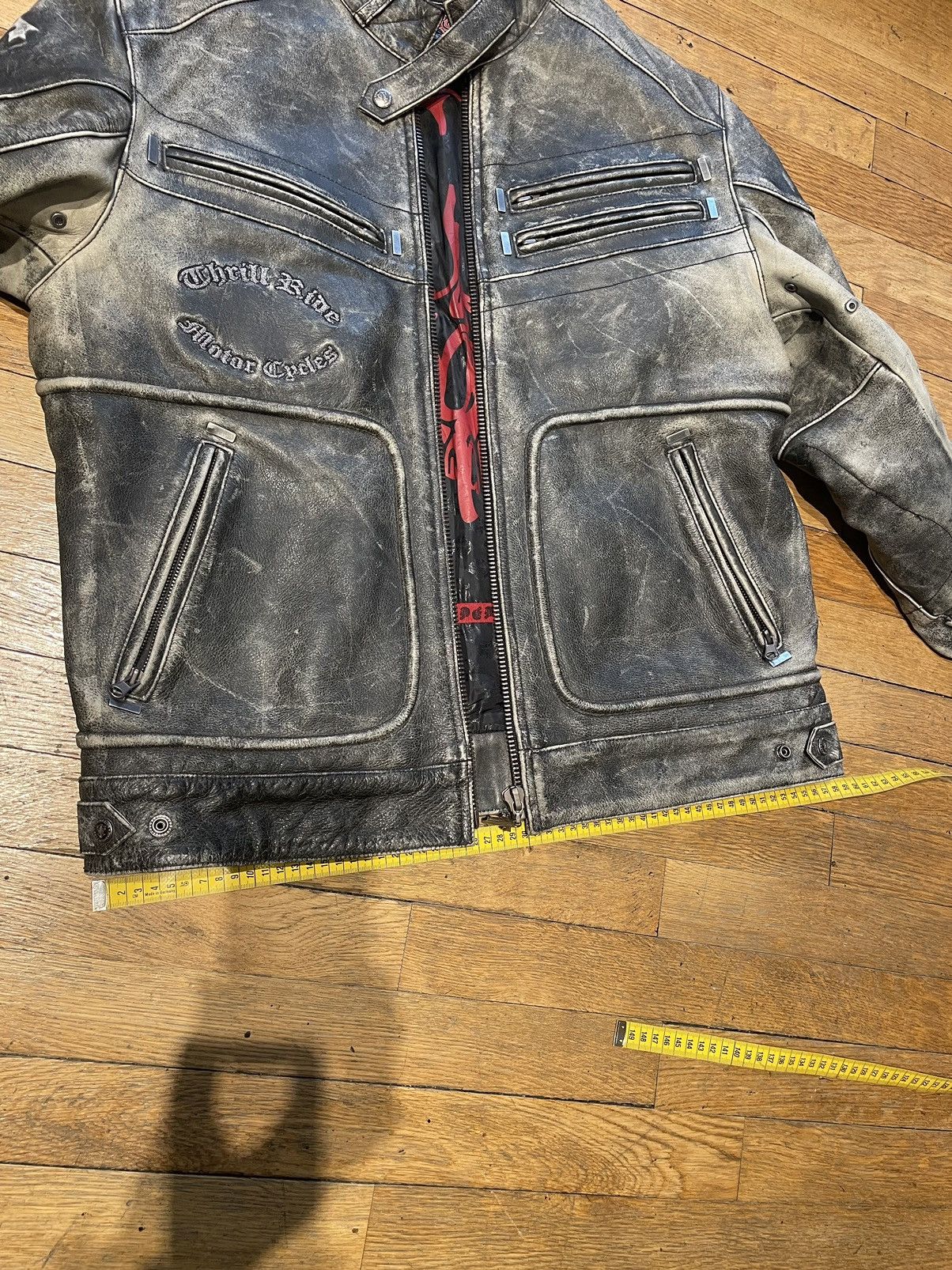 Vintage leather moto jacket Size US L / EU 52-54 / 3 - 7 Thumbnail