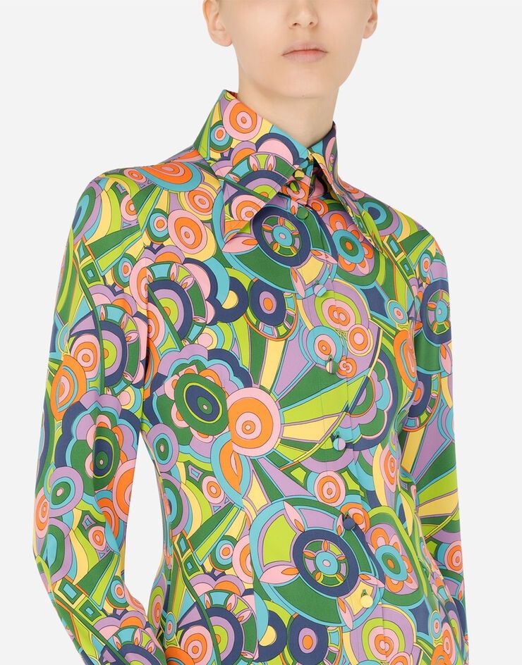Dolce & Gabbana o1y0925 Patterned Shirt in Multicolor Size S / US 4 / IT 40 - 2 Thumbnail